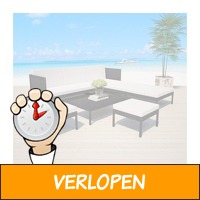 15-delige loungeset poly rattan
