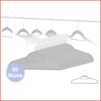 50 suede kledinghangers 50 stuks - Nooit..