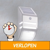 RVS solar LED-muurlamp