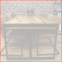 Industriele mangohouten tafel Zara