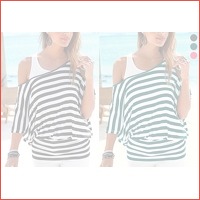 Striped off shoulder top