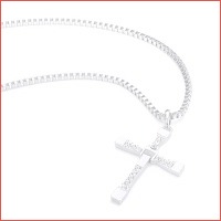 Stijlvolle herenketting met kruis