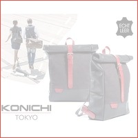 100% leren Konichi Tokyo rolltop rugtas