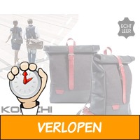 100% leren Konichi Tokyo rolltop rugtas