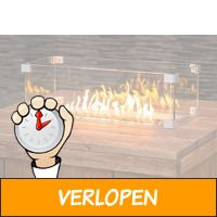 Sfeervolle outdoor tafel vuurhaarden