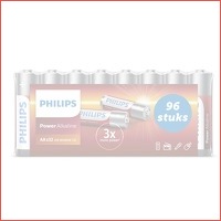 96 Philips Power Alkaline AA-batterijen