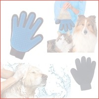 Vacht verzorgingsborstel handschoen hond..
