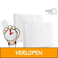 2 x Sleepmed memory foam kussen