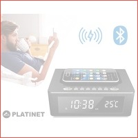 Bluetooth wekkerradio met QI charger