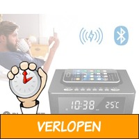 Bluetooth wekkerradio met QI charger