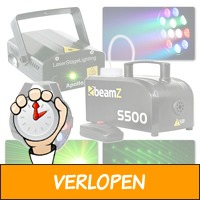 BeamZ lichtset met laser en rookmachine