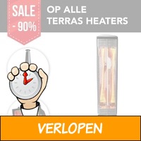 Mega terrasverwarmers opruiming