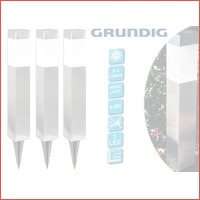 3 x Grundig Solar LED buitenlampen