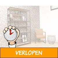 Industriele kast van hout & staal