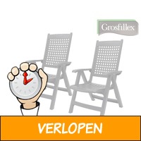 2 x Grosfillex Cadix verstelbare tuinstoel