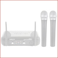 Vonyx draadloze VHF microfoon set 2-kana..