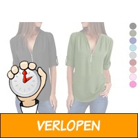 Blouse dames met rits