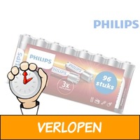 96 Philips power alkaline AA batterijen