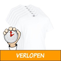 6 x witte T-shirts