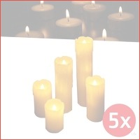 5 x LED kaarsen Set