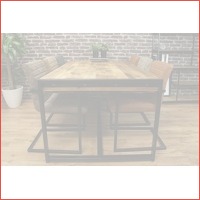 Industriele mangohouten tafel Zara