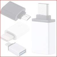 Type C, Micro USB of Lightning OTG adapt..