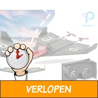 Papieren vliegtuig kit met vr bril