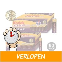 60 x Kodak Xtralife batterijen