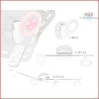 Dimbare RGB LED spots met remote
