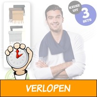 Set van 3 warme fleece sjaals