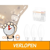 6-pack osram led kaarslampen | e14 | 2700 k | warmwit