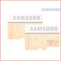 2 x Samsung Evo MicroSDXC Kaart 128 GB