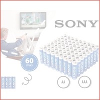 60 x Sony Stamina Plus alkaline batterij..