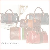 Leren italia in progress travel bag