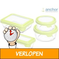 Anchor Hocking 4-delige glazen schalenset