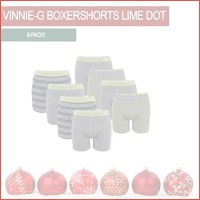 Vinnie-G Boxershorts Lime Dot 8-pack