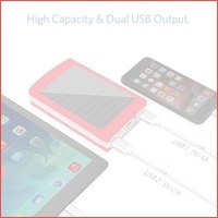 3000 mah Dual USB Solar Powerbank