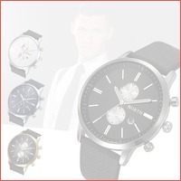 Herenhorloge met leren band