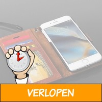 PU-lederen wallet case voor iPhone en Samsung