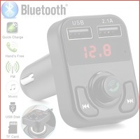 Bluetooth Carkit Dual USB Charger en FM ..