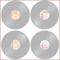 4 x vinyl placemats