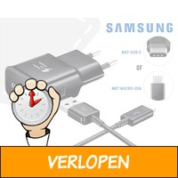 Samsung adaptive fast charger met usb-c of micro-usb ka..