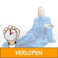 Warm fleece deken met mouwen