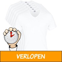 6-pack witte T-shirts