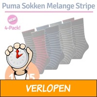 4-pack Puma sokken melange stripe