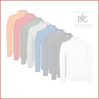 Stijlvolle B&C longsleeve poloshirts