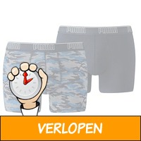 Puma - Camo Print Boxer 2P - Heren Ondergoed