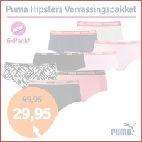 6-pack Puma hipsters verrassingspakket