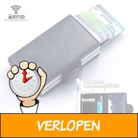 Dubbele PU lederen uitschijfbare cardprotector