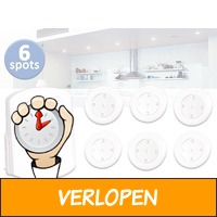 Deluxa LED Spots met Afstandsbediening - 6 spots